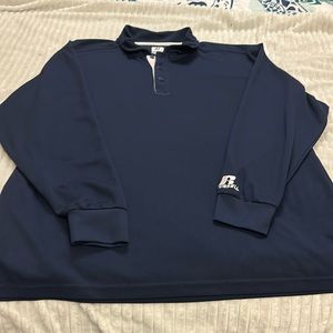Russeell long sleeve navy blue size L polo